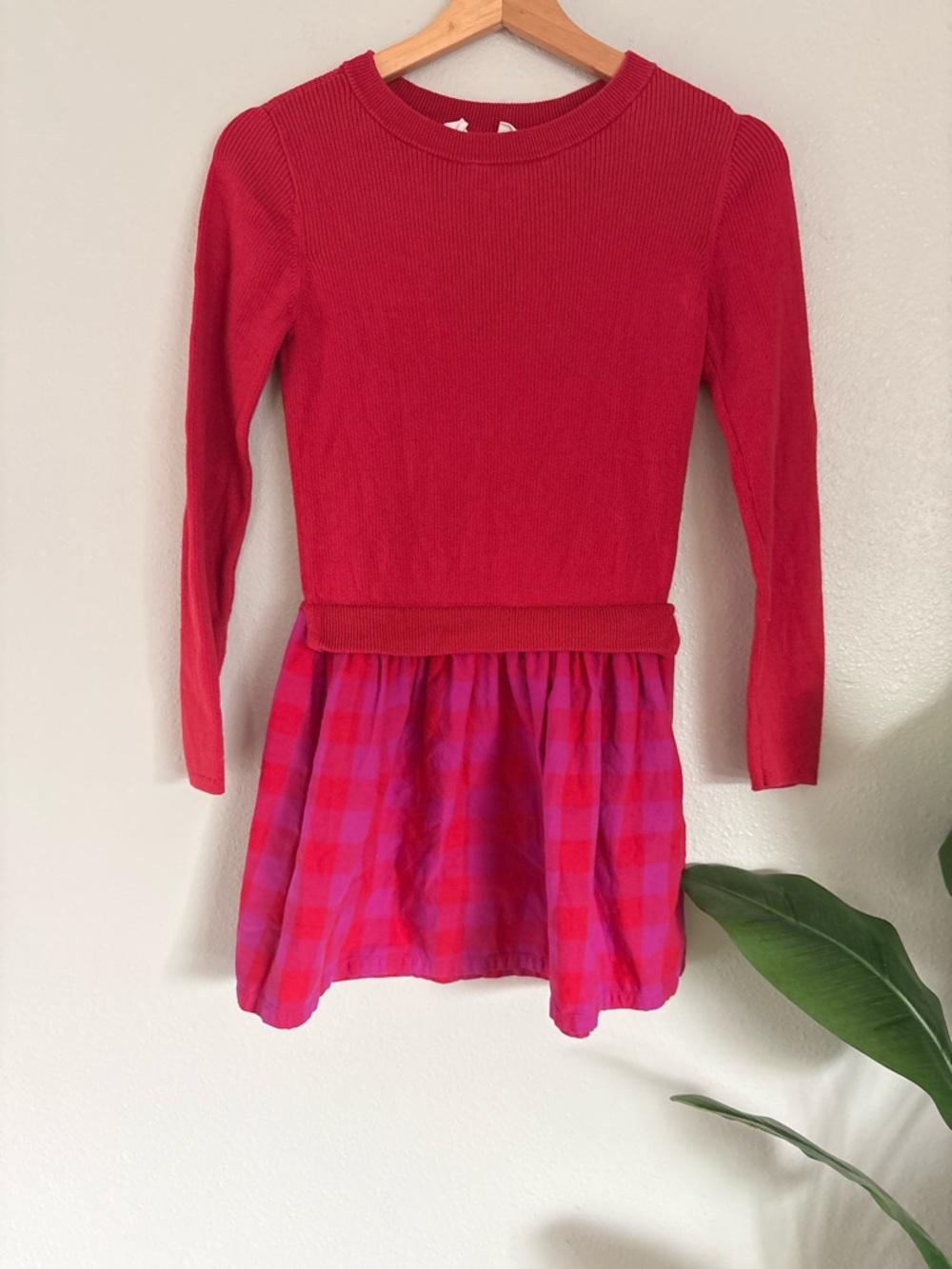 GAP Kids Red Ribbed Crewneck Sweater